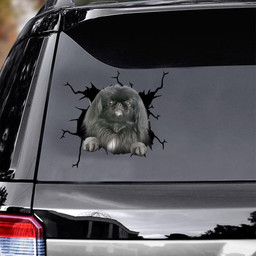 Pekingese Crack Window Decal Custom 3d Car Decal Vinyl Aesthetic Decal Funny Stickers Cute Gift Ideas Ae10887 Car Vinyl Decal Sticker Window Decals, Peel and Stick Wall Decals