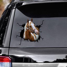 Paint Horse Crack Window Decal Custom 3d Car Decal Vinyl Aesthetic Decal Funny Stickers Home Decor Gift Ideas Car Vinyl Decal Sticker Window Decals, Peel and Stick Wall Decals