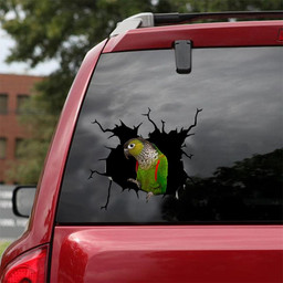 Parrot Crack Vinyl Decals Funny Sticker For Mom Car Vinyl Decal Sticker Window Decals, Peel and Stick Wall Decals 18x18IN 2PCS