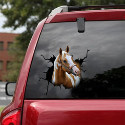 Paint Horse Crack Window Decal Custom 3d Car Decal Vinyl Aesthetic Decal Funny Stickers Home Decor Gift Ideas Car Vinyl Decal Sticker Window Decals, Peel and Stick Wall Decals 18x18IN 2PCS