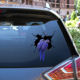Parrot Crack Window Decal Custom 3d Car Decal Vinyl Aesthetic Decal Funny Stickers Cute Gift Ideas Ae10861 Car Vinyl Decal Sticker Window Decals, Peel and Stick Wall Decals 12x12IN 2PCS