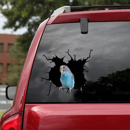 Parrot Crack Window Decal Custom 3d Car Decal Vinyl Aesthetic Decal Funny Stickers Cute Gift Ideas Ae10869 Car Vinyl Decal Sticker Window Decals, Peel and Stick Wall Decals 18x18IN 2PCS