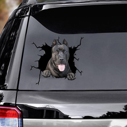 Pitbull Dog Breeds Dogs Puppy Crack Window Decal Custom 3d Car Decal Vinyl Aesthetic Decal Funny Stickers Cute Gift Ideas Ae10909 Car Vinyl Decal Sticker Window Decals, Peel and Stick Wall Decals