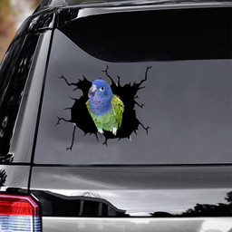Parrot Crack Window Decal Custom 3d Car Decal Vinyl Aesthetic Decal Funny Stickers Cute Gift Ideas Ae10875 Car Vinyl Decal Sticker Window Decals, Peel and Stick Wall Decals