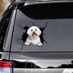 Poodle Dog Breeds Dogs Puppy Camellia Crack Window Decal Custom 3d Car Decal Vinyl Aesthetic Decal Funny Stickers Cute Gift Ideas Ae10930 Car Vinyl Decal Sticker Window Decals, Peel and Stick Wall Decals