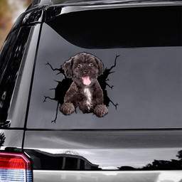 Poodle Dog Breeds Dogs Puppy Camellia Crack Window Decal Custom 3d Car Decal Vinyl Aesthetic Decal Funny Stickers Cute Gift Ideas Ae10937 Car Vinyl Decal Sticker Window Decals, Peel and Stick Wall Decals