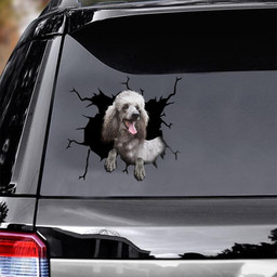 Poodle Dog Breeds Dogs Puppy Crack Window Decal Custom 3d Car Decal Vinyl Aesthetic Decal Funny Stickers Home Decor Gift Ideas Car Vinyl Decal Sticker Window Decals, Peel and Stick Wall Decals