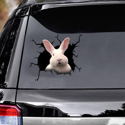 Rabbit Crack Window Decal Custom 3d Car Decal Vinyl Aesthetic Decal Funny Stickers Cute Gift Ideas Ae10967 Car Vinyl Decal Sticker Window Decals, Peel and Stick Wall Decals