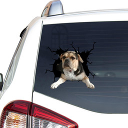 Pug Dog Crack Sticker Funny For Teen Car Vinyl Decal Sticker Window Decals, Peel and Stick Wall Decals
