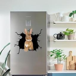 Rabbit Crack Window Decal Custom 3d Car Decal Vinyl Aesthetic Decal Funny Stickers Cute Gift Ideas Ae10970 Car Vinyl Decal Sticker Window Decals, Peel and Stick Wall Decals