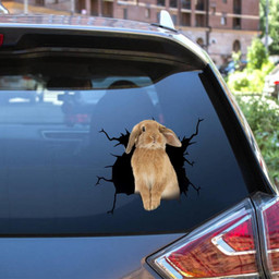 Rabbit Crack Window Decal Custom 3d Car Decal Vinyl Aesthetic Decal Funny Stickers Cute Gift Ideas Ae10971 Car Vinyl Decal Sticker Window Decals, Peel and Stick Wall Decals 12x12IN 2PCS