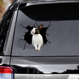 Rabbit Crack Window Decal Custom 3d Car Decal Vinyl Aesthetic Decal Funny Stickers Cute Gift Ideas Ae10966 Car Vinyl Decal Sticker Window Decals, Peel and Stick Wall Decals