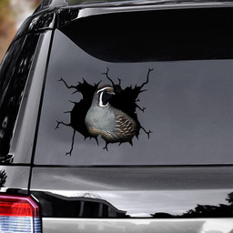 Quail Crack Window Decal Custom 3d Car Decal Vinyl Aesthetic Decal Funny Stickers Home Decor Gift Ideas Car Vinyl Decal Sticker Window Decals, Peel and Stick Wall Decals