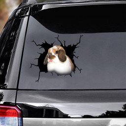 Rabbit Crack Window Decal Custom 3d Car Decal Vinyl Aesthetic Decal Funny Stickers Cute Gift Ideas Ae10965 Car Vinyl Decal Sticker Window Decals, Peel and Stick Wall Decals