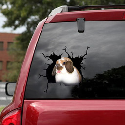 Rabbit Crack Window Decal Custom 3d Car Decal Vinyl Aesthetic Decal Funny Stickers Cute Gift Ideas Ae10965 Car Vinyl Decal Sticker Window Decals, Peel and Stick Wall Decals 18x18IN 2PCS
