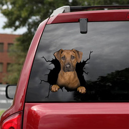 Rhodesian Ridgeback Crack Window Decal Custom 3d Car Decal Vinyl Aesthetic Decal Funny Stickers Cute Gift Ideas Ae10992 Car Vinyl Decal Sticker Window Decals, Peel and Stick Wall Decals 18x18IN 2PCS