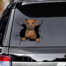 Rhodesian Ridgeback Crack Window Decal Custom 3d Car Decal Vinyl Aesthetic Decal Funny Stickers Cute Gift Ideas Ae10992 Car Vinyl Decal Sticker Window Decals, Peel and Stick Wall Decals