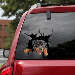 Rottweiler Crack Window Decal Custom 3d Car Decal Vinyl Aesthetic Decal Funny Stickers Cute Gift Ideas Ae10999 Car Vinyl Decal Sticker Window Decals, Peel and Stick Wall Decals 18x18IN 2PCS