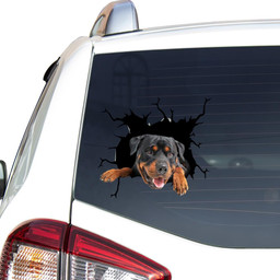 Rottweiler Crack Window Decal Custom 3d Car Decal Vinyl Aesthetic Decal Funny Stickers Cute Gift Ideas Ae10999 Car Vinyl Decal Sticker Window Decals, Peel and Stick Wall Decals