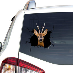 Roe Deer Crack Window Decal Custom 3d Car Decal Vinyl Aesthetic Decal Funny Stickers Cute Gift Ideas Ae10994 Car Vinyl Decal Sticker Window Decals, Peel and Stick Wall Decals