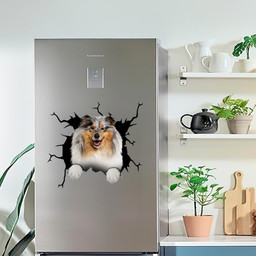 Rough Collie Crack Window Decal Custom 3d Car Decal Vinyl Aesthetic Decal Funny Stickers Home Decor Gift Ideas Car Vinyl Decal Sticker Window Decals, Peel and Stick Wall Decals