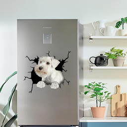 Schnauzer Crack Window Decal Custom 3d Car Decal Vinyl Aesthetic Decal Funny Stickers Cute Gift Ideas Ae11027 Car Vinyl Decal Sticker Window Decals, Peel and Stick Wall Decals