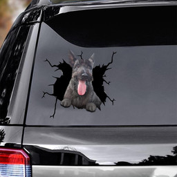 Scottish Terrier Dog Breeds Dogs Puppy Crack Window Decal Custom 3d Car Decal Vinyl Aesthetic Decal Funny Stickers Cute Gift Ideas Ae11040 Car Vinyl Decal Sticker Window Decals, Peel and Stick Wall Decals
