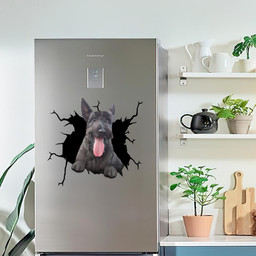 Scottish Terrier Dog Breeds Dogs Puppy Crack Window Decal Custom 3d Car Decal Vinyl Aesthetic Decal Funny Stickers Cute Gift Ideas Ae11040 Car Vinyl Decal Sticker Window Decals, Peel and Stick Wall Decals