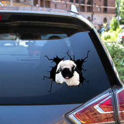 Sheep Crack Window Decal Custom 3d Car Decal Vinyl Aesthetic Decal Funny Stickers Home Decor Gift Ideas Car Vinyl Decal Sticker Window Decals, Peel and Stick Wall Decals 12x12IN 2PCS