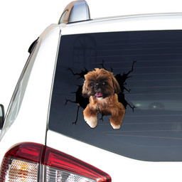 Shih Tzu Dog Breeds Dogs Puppy Crack Window Decal Custom 3d Car Decal Vinyl Aesthetic Decal Funny Stickers Cute Gift Ideas Ae11075 Car Vinyl Decal Sticker Window Decals, Peel and Stick Wall Decals