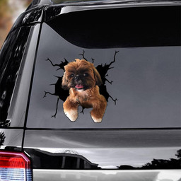 Shih Tzu Dog Breeds Dogs Puppy Crack Window Decal Custom 3d Car Decal Vinyl Aesthetic Decal Funny Stickers Cute Gift Ideas Ae11075 Car Vinyl Decal Sticker Window Decals, Peel and Stick Wall Decals
