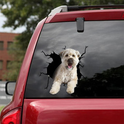 Soft Coated Wheaten Terriers Crack Window Decal Custom 3d Car Decal Vinyl Aesthetic Decal Funny Stickers Cute Gift Ideas Ae11099 Car Vinyl Decal Sticker Window Decals, Peel and Stick Wall Decals 18x18IN 2PCS