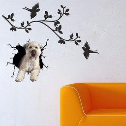 Soft Coated Wheaten Terriers Crack Window Decal Custom 3d Car Decal Vinyl Aesthetic Decal Funny Stickers Cute Gift Ideas Ae11099 Car Vinyl Decal Sticker Window Decals, Peel and Stick Wall Decals