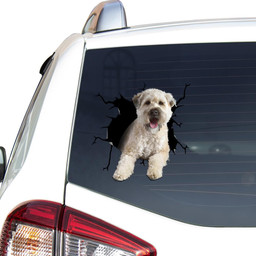 Soft Coated Wheaten Terriers Crack Window Decal Custom 3d Car Decal Vinyl Aesthetic Decal Funny Stickers Cute Gift Ideas Ae11099 Car Vinyl Decal Sticker Window Decals, Peel and Stick Wall Decals