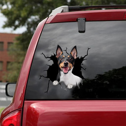 Toy Fox Terriers Crack Window Decal Custom 3d Car Decal Vinyl Aesthetic Decal Funny Stickers Home Decor Gift Ideas Car Vinyl Decal Sticker Window Decals, Peel and Stick Wall Decals 18x18IN 2PCS