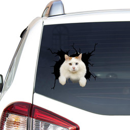 Turkish Van Cat Crack Window Decal Custom 3d Car Decal Vinyl Aesthetic Decal Funny Stickers Home Decor Gift Ideas Car Vinyl Decal Sticker Window Decals, Peel and Stick Wall Decals
