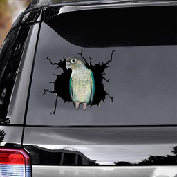 Turquoise Pineapple Green Cheek Conure Crack Window Decal Custom 3d Car Decal Vinyl Aesthetic Decal Funny Stickers Home Decor Gift Ideas Car Vinyl Decal Sticker Window Decals, Peel and Stick Wall Decals