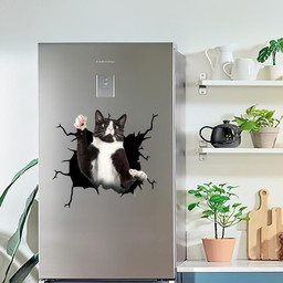 Tuxedo Cat Crack Window Decal Custom 3d Car Decal Vinyl Aesthetic Decal Funny Stickers Home Decor Gift Ideas Car Vinyl Decal Sticker Window Decals, Peel and Stick Wall Decals