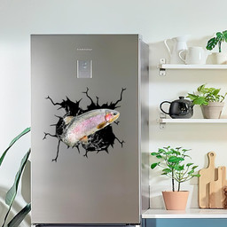 Trout Fish Crack Window Decal Custom 3d Car Decal Vinyl Aesthetic Decal Funny Stickers Home Decor Gift Ideas Car Vinyl Decal Sticker Window Decals, Peel and Stick Wall Decals