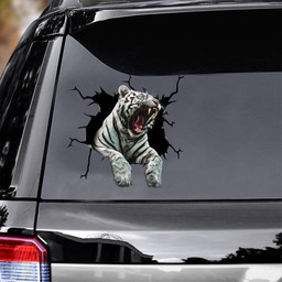 Tiger Crack Window Decal Custom 3d Car Decal Vinyl Aesthetic Decal Funny Stickers Home Decor Gift Ideas Car Vinyl Decal Sticker Window Decals, Peel and Stick Wall Decals