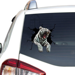 Tiger Crack Window Decal Custom 3d Car Decal Vinyl Aesthetic Decal Funny Stickers Home Decor Gift Ideas Car Vinyl Decal Sticker Window Decals, Peel and Stick Wall Decals
