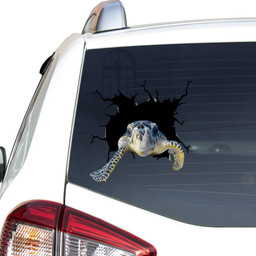 Turtle Crack Window Decal Custom 3d Car Decal Vinyl Aesthetic Decal Funny Stickers Home Decor Gift Ideas Car Vinyl Decal Sticker Window Decals, Peel and Stick Wall Decals