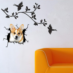 Welsh Corgi Dog Crack Sticker Funny For Mother Day.Png Car Vinyl Decal Sticker Window Decals, Peel and Stick Wall Decals
