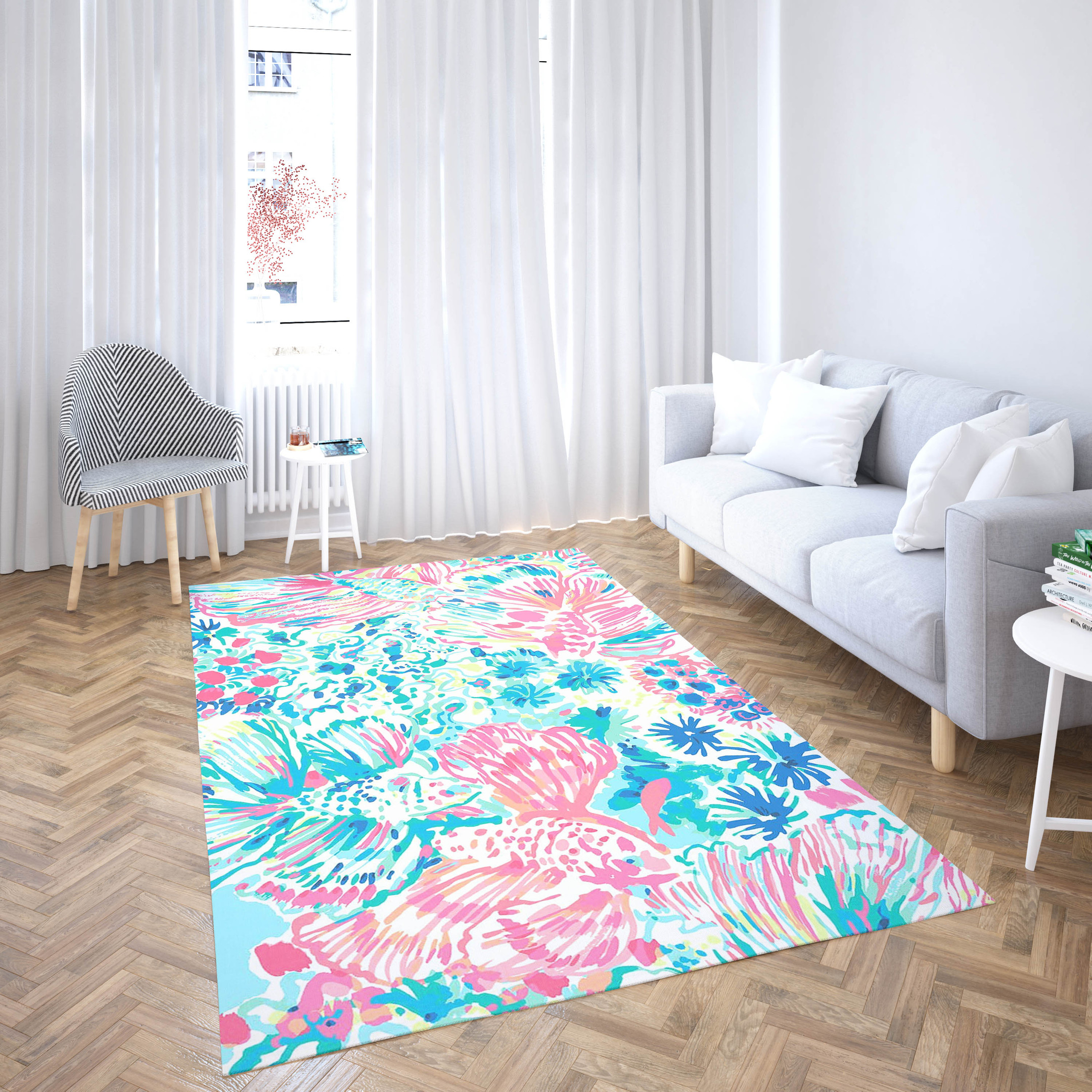 Cool Rugs Gypsea Lilly Pulitzer Rug Rectangle Washable Area Non Slip Carpet For Living Room Bedroom Aeticon Print