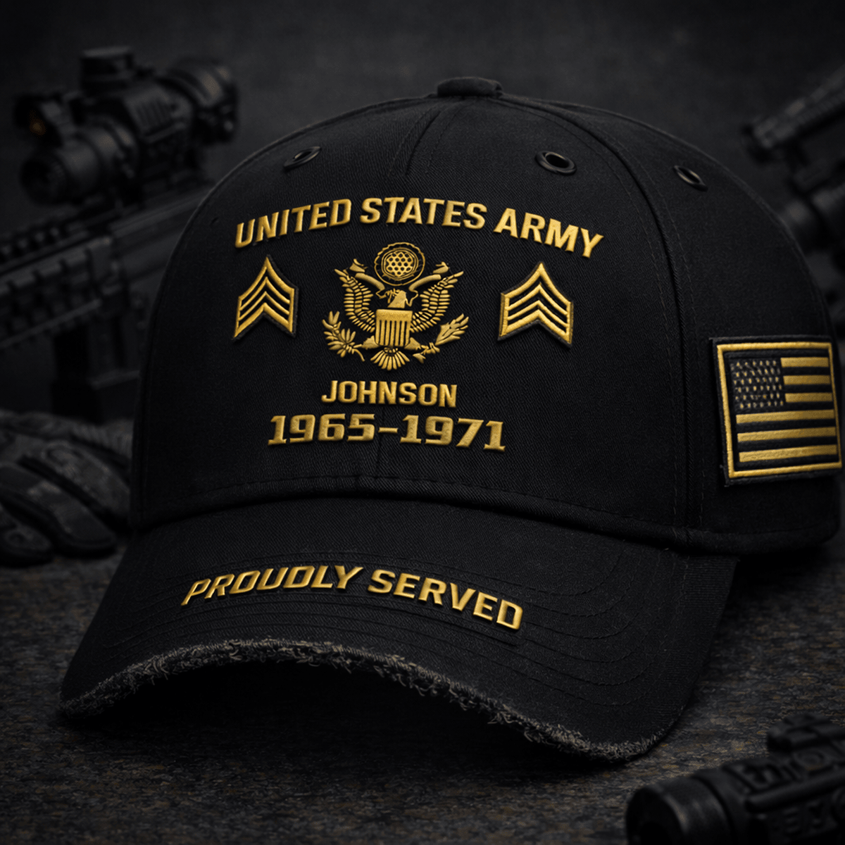 United States Veteran Printed Hat, Personalized Military Cap Custom ...