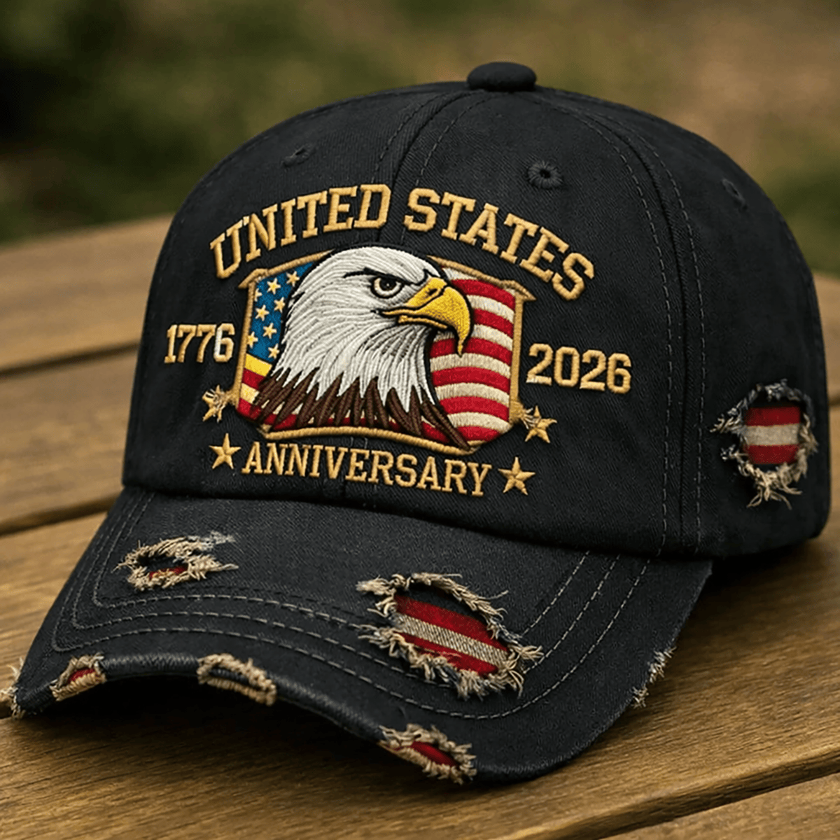 United States 1776–2026 Anniversary Eagle Printed Cap, Patriotic ...