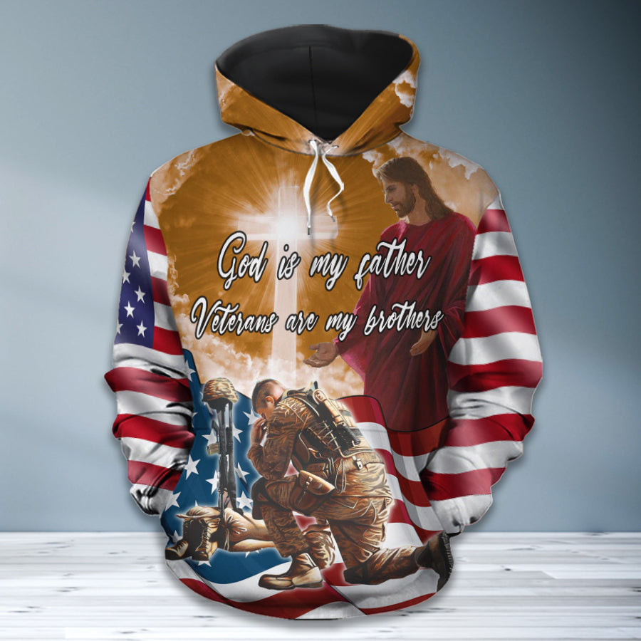Armed Forces Army Navy Coast Guard Air Forces Veteran Military America Soldier Hoodie