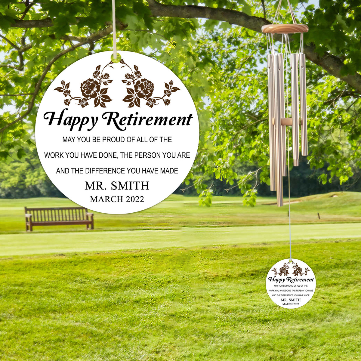 Personalized Retirement Wind Chimes, Custom Retirement Gifts For Teacher, Coworkers, Nurse, Labor Day Gifts, May You Will Proud, Thank You