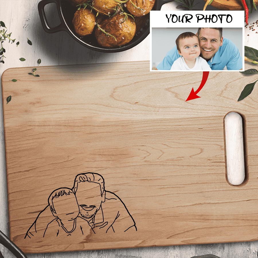 Personalized Cutting Board, Housewarming Gift, Custom Photo, Gift For Mom, For Dad, Gift For Family