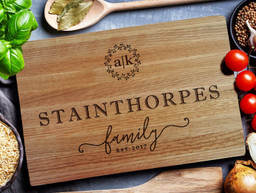 Personalized Cutting Board, Custom Cutting Board, Family Wood Sign, Board, Chopping Board, Family Logo, Personalized Closing Gift